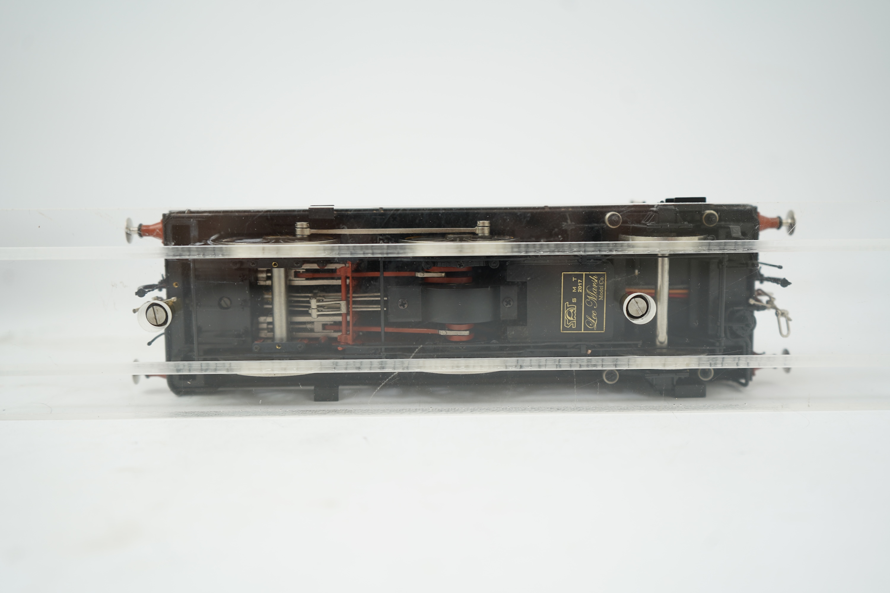 An 0 gauge Lee Marsh Models model of GWR 517 Class, 1157, 0-4-2T locomotive, powered for two rail operation, with original box.